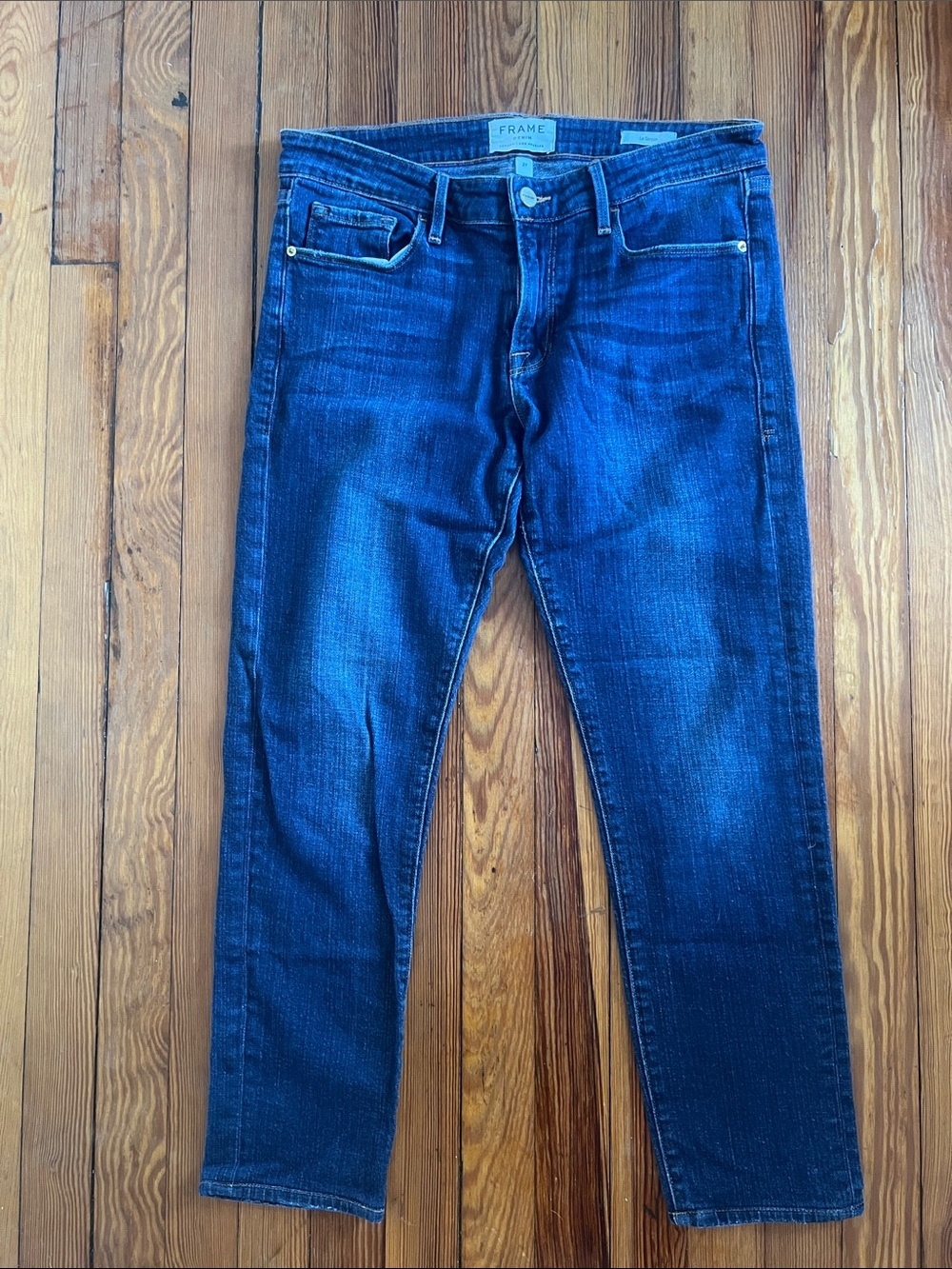 FRAME Denim Le Garçon Slim Boyfriend Jeans Bedford Wash Size 27
